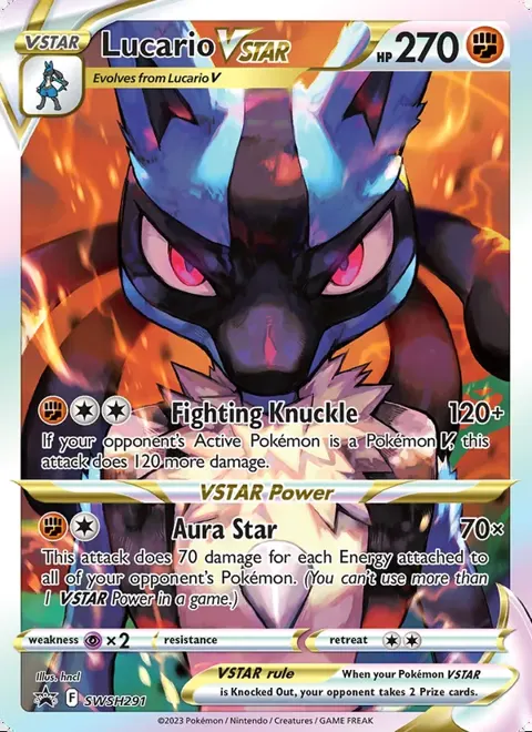 Lucario VSTAR SWSH291 — reference scan